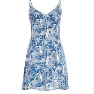 Reformation Marlowe Dress in Bali Surf Blue Mini M